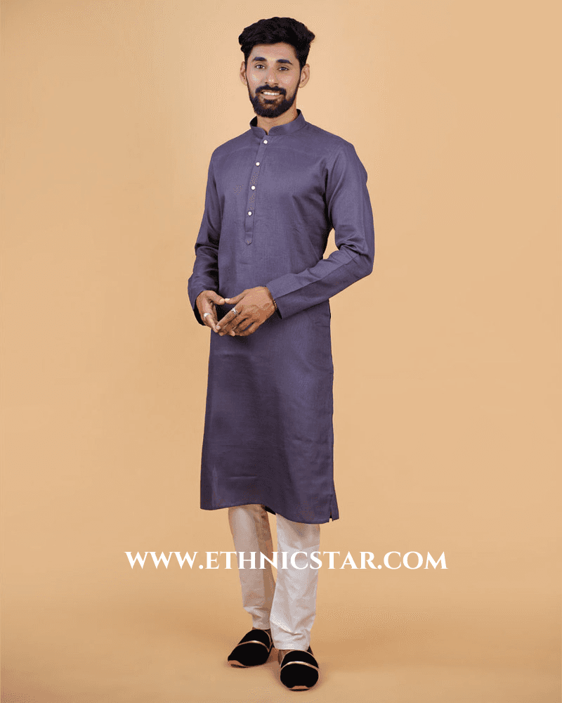Simple Cotton Kurta Pajama For Festive