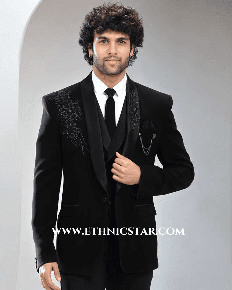 Black Tuxedo Suit For Men